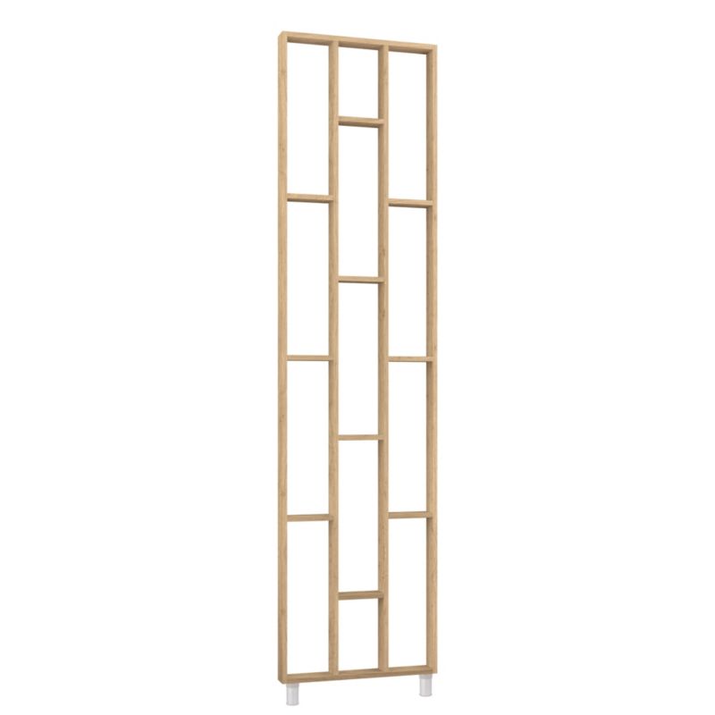 Regał dekoracyjny MDF 75 x 634 x 2500 mm kolor dąb