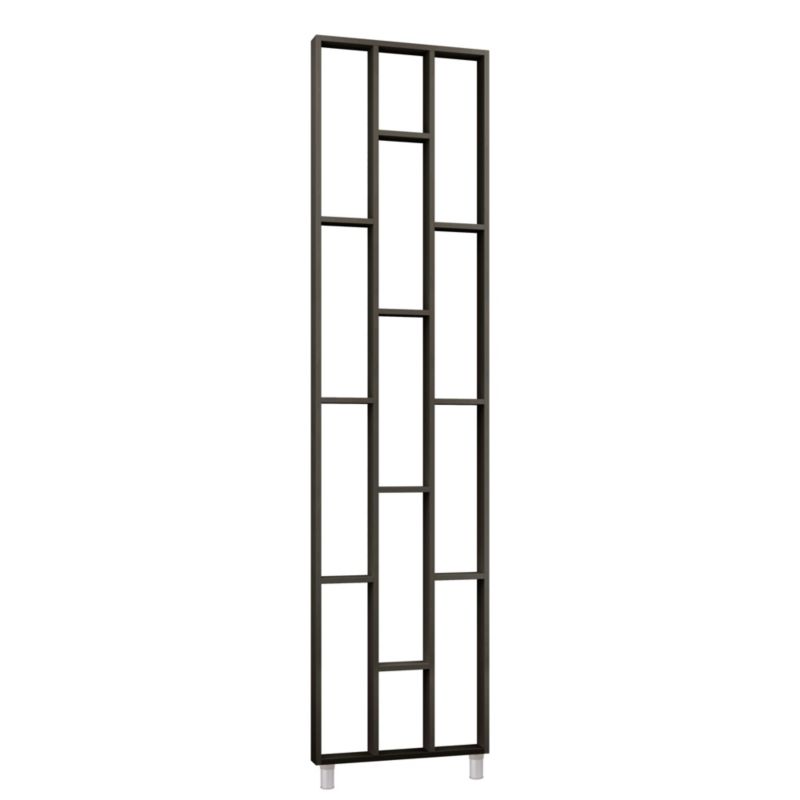 Regał dekoracyjny MDF 75 x 634 x 2500 mm czarny