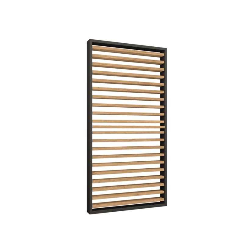 Żaluzja pozioma drewniana 63 x 125 cm czarna
