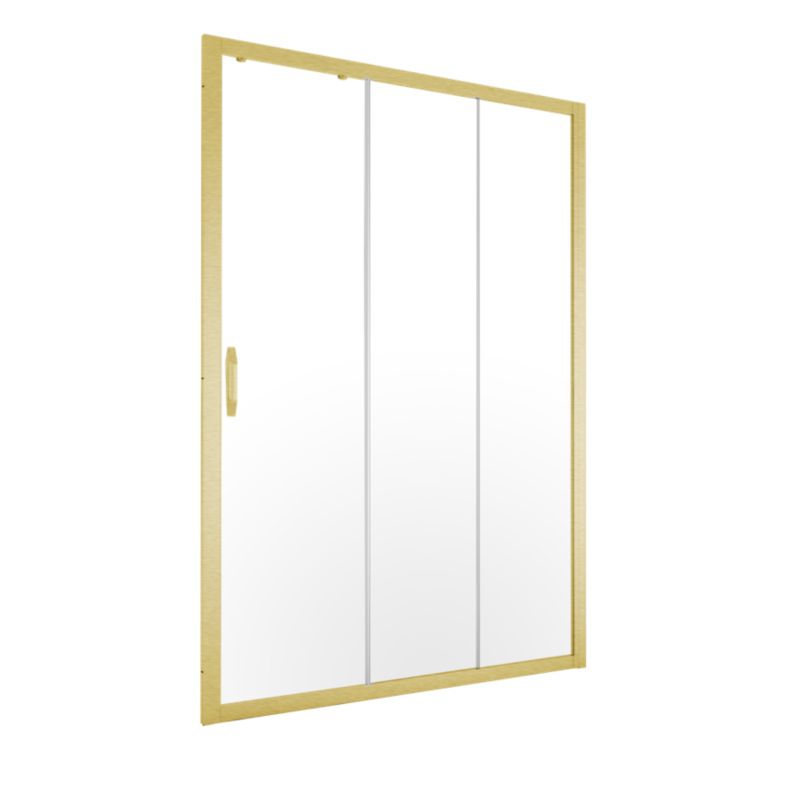 Drzwi prysznicowe przesuwne Durasan Flexi regulowane 105 - 140 cm szczotkowany złoty
