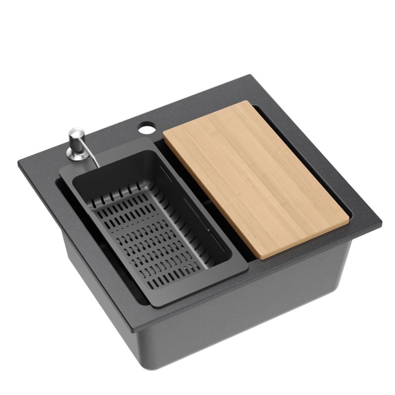 Zlewozmywak granitowy Quadron Luxo 100 Pro czarny
