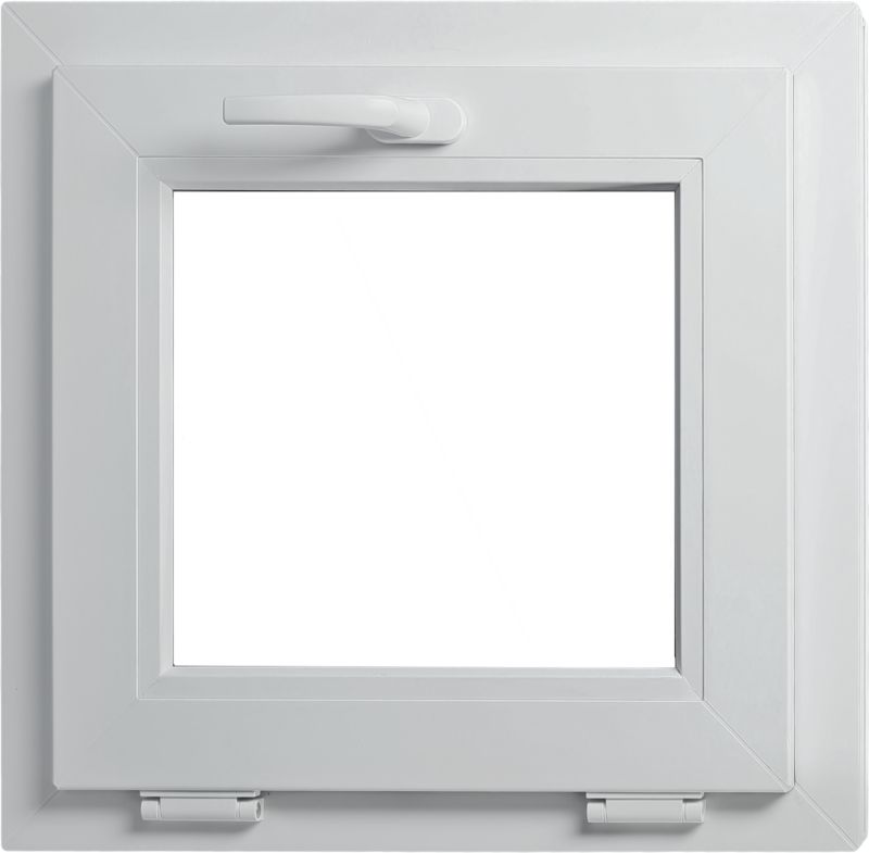 Okno PCV uchylne dwuszybowe 565 x 535 mm antracytowe / białe