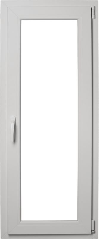 Okno PCV rozwierno-uchylne dwuszybowe 565 x 1135 mm prawe antracytowe / białe