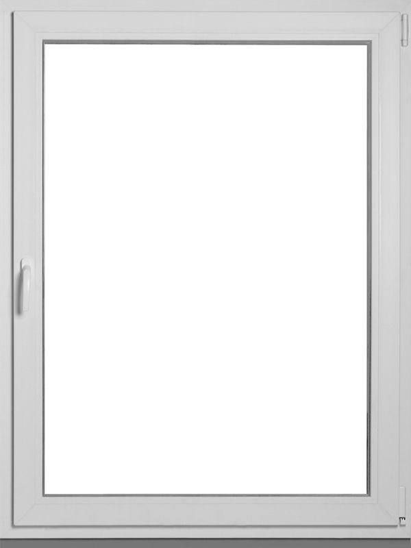 Okno PCV rozwierno-uchylne dwuszybowe 865 x 1135 mm prawe antracytowe / białe