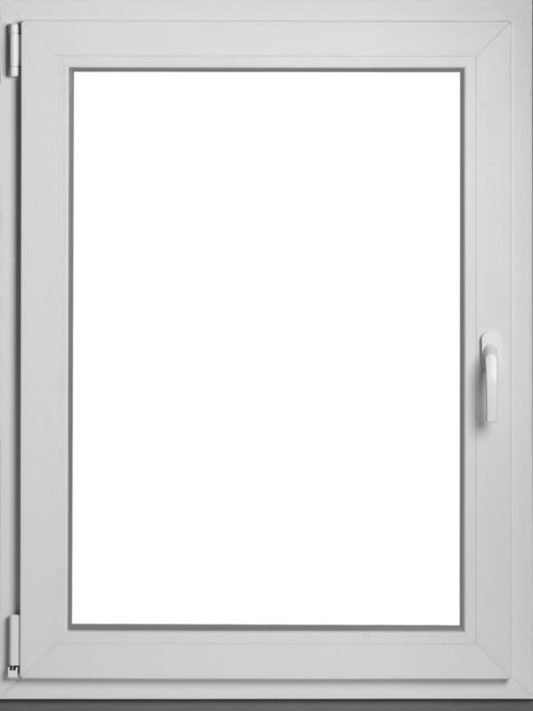 Okno PCV rozwierno-uchylne dwuszybowe 865 x 1135 mm lewe antracytowe / białe