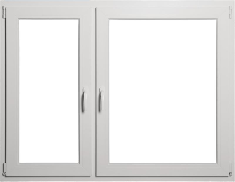 Okno PCV rozwierne + rozwierno-uchylne dwuszybowe 1465 x 1135 mm antracytowe / białe