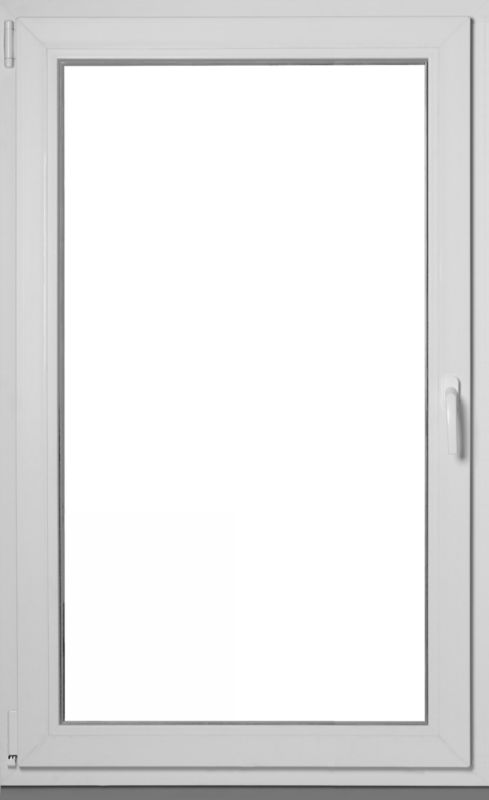 Okno PCV rozwierno-uchylne dwuszybowe 865 x 1435 mm lewe antracytowe / białe