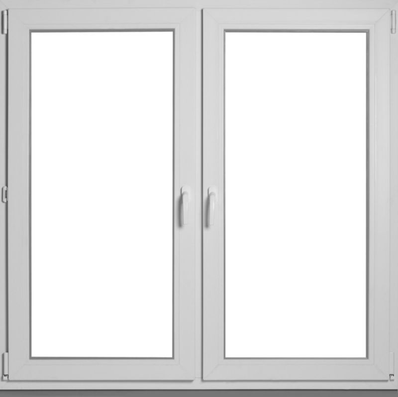 Okno PCV rozwierne + rozwierno-uchylne dwuszybowe 1465 x 1435 mm symetryczne antracytowe / białe