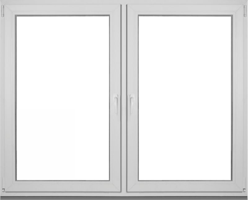 Okno PCV rozwierne + rozwierno-uchylne dwuszybowe 1765 x 1435 mm symetryczne antracytowe / białe