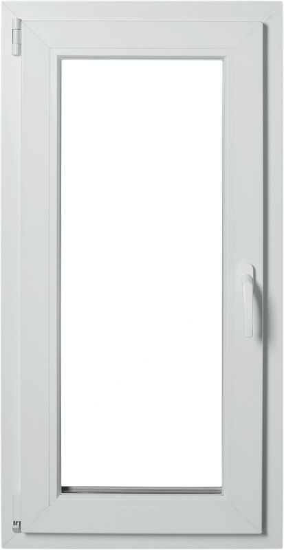 Okno PCV rozwierno-uchylne trzyszybowe 565 x 1135 mm lewe antracytowe / białe