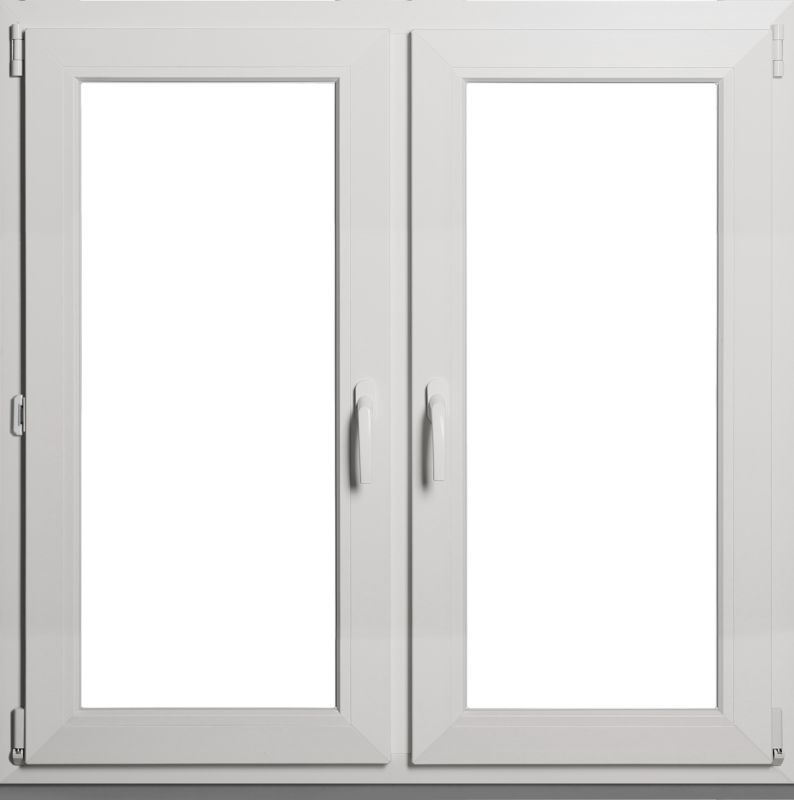 Okno PCV rozwierne + rozwierno-uchylne trzyszybowe 1165 x 1135 mm symetryczne antracytowe / białe