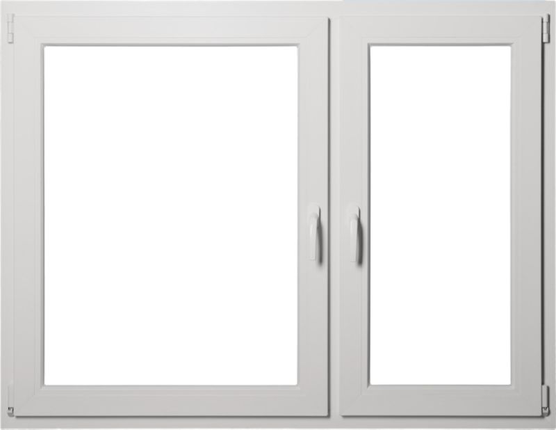 Okno PCV rozwierne + rozwierno-uchylne trzyszybowe 1465 x 1135 mm prawe białe