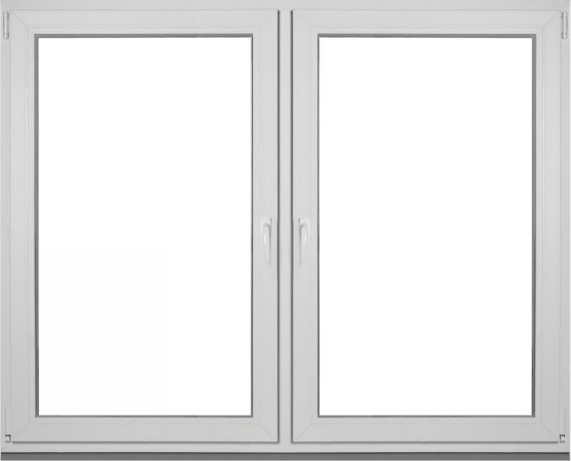 Okno PCV rozwierne + rozwierno-uchylne trzyszybowe 1465 x 1135 mm symetryczne antracytowe / białe