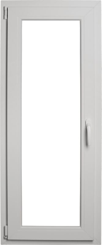 Okno PCV rozwierno-uchylne trzyszybowe 565 x 1435 mm lewe antracytowe / białe
