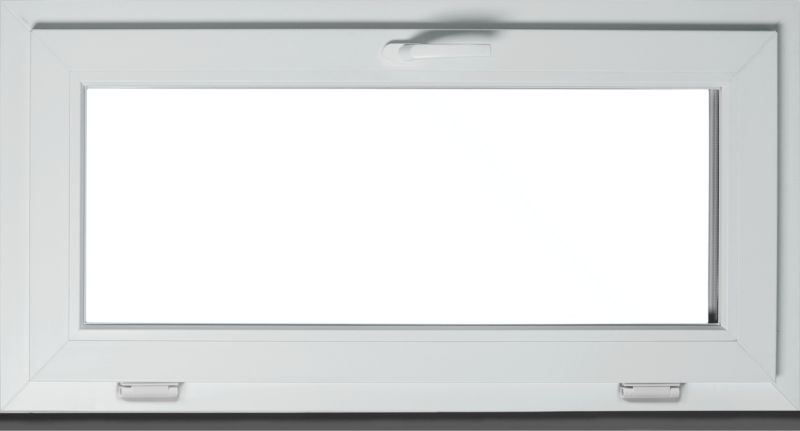 Okno PCV uchylne trzyszybowe 1165 x 535 mm antracytowe / białe