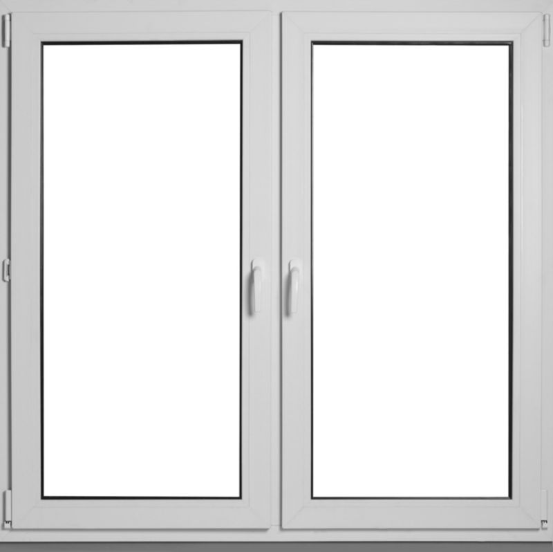 Okno PCV rozwierne + rozwierno-uchylne trzyszybowe 1165 x 1435 mm symetryczne białe
