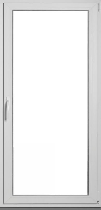 Drzwi balkonowe rozwierno-uchylne dwuszybowe 865 x 2095 mm prawe białe