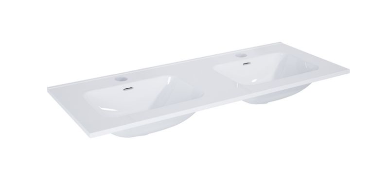 Umywalka ceramiczna Roca Skappa Duo 2 komory 120 cm biała