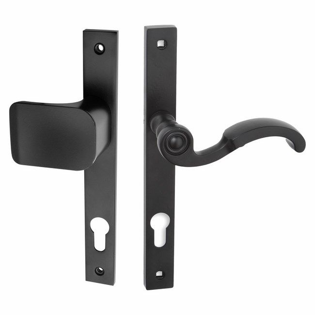 Klamko-uchwyt Kuchinox Baron 90 mm na wkładkę prawy czarny
