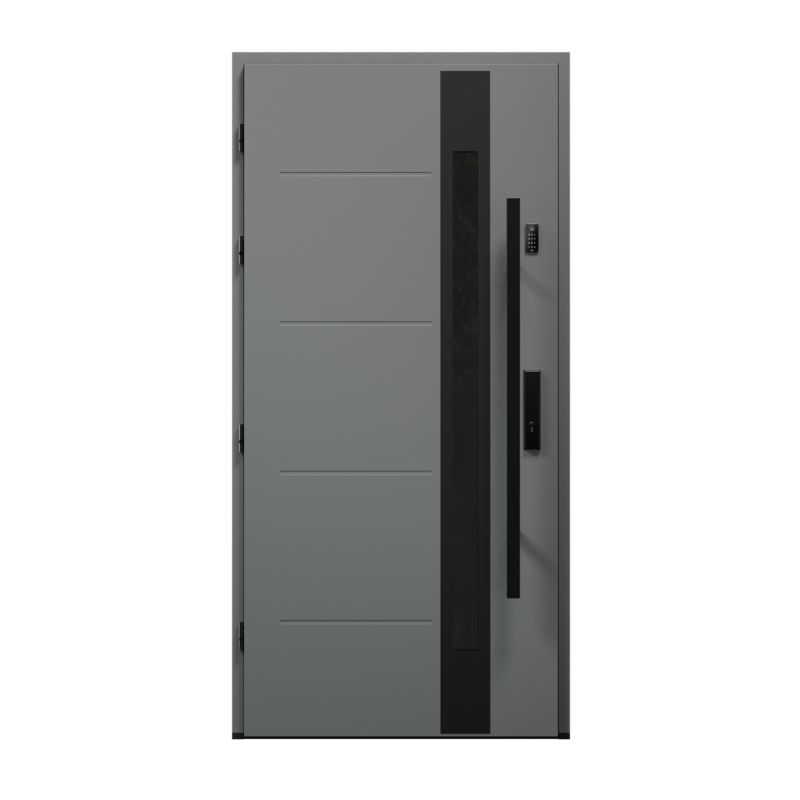 Drzwi zewnętrzne pasywne O.K.DOORS NEODYM P90 90 lewe antracyt