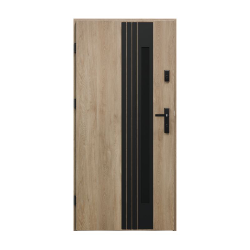 Drzwi zewnętrzne O.K.DOORS SAMAR S68 90 lewe dąb turner