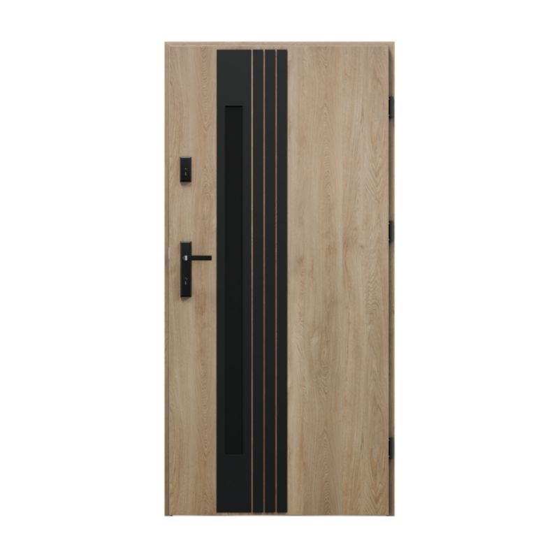 Drzwi zewnętrzne O.K.DOORS SAMAR S68 90 prawe dąb turner