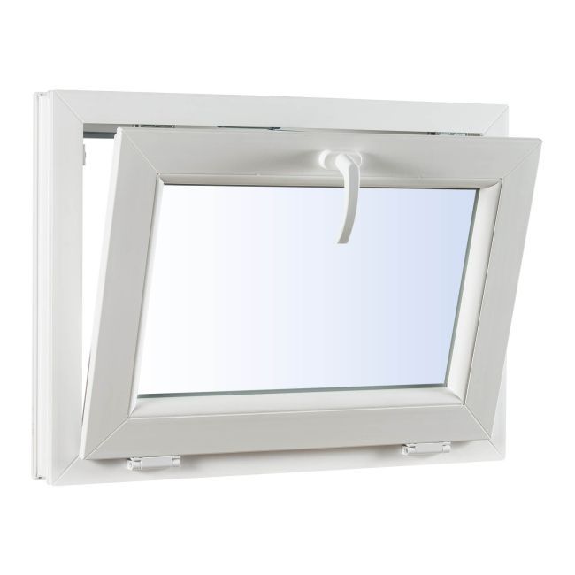 Okno PCV uchylne trzyszybowe Rehau 1165 x 535 mm białe