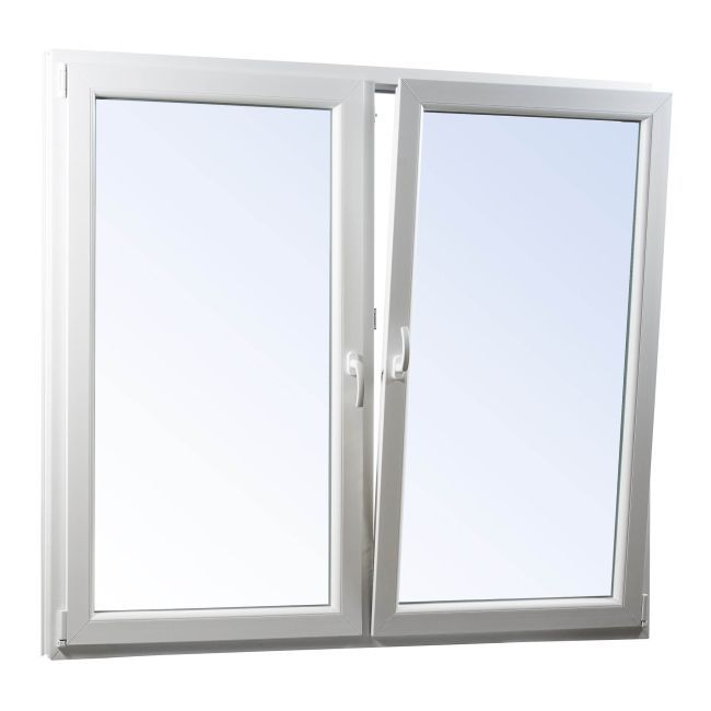 Okno PCV rozwierne + rozwierno-uchylne dwuszybowe 1765 x 1435 mm symetryczne antracytowe