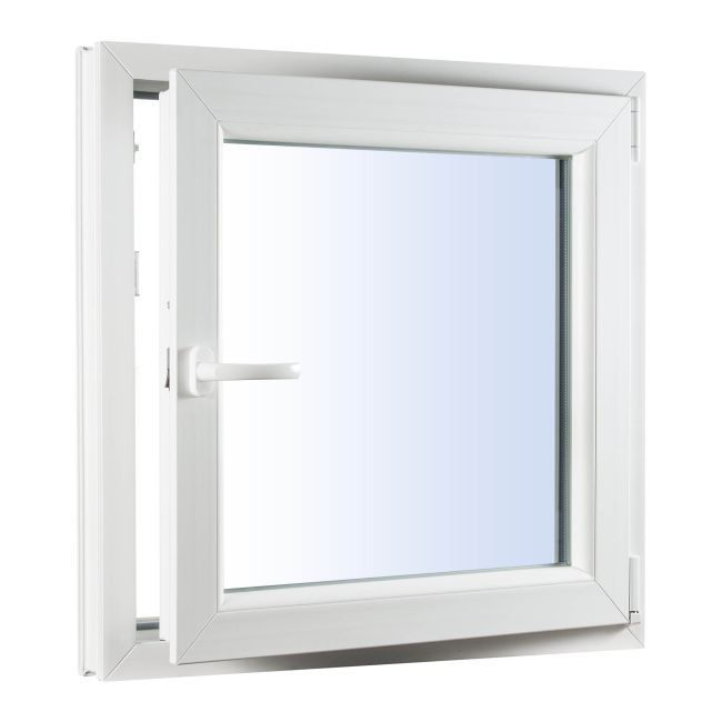 Okno PCV rozwierno-uchylne trzyszybowe 865 x 835 mm prawe antracytowe