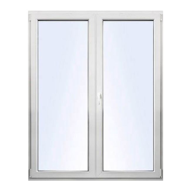 Okno PCV rozwierne + rozwierno-uchylne trzyszybowe Rehau 1765 x 2095 mm symetryczne białe