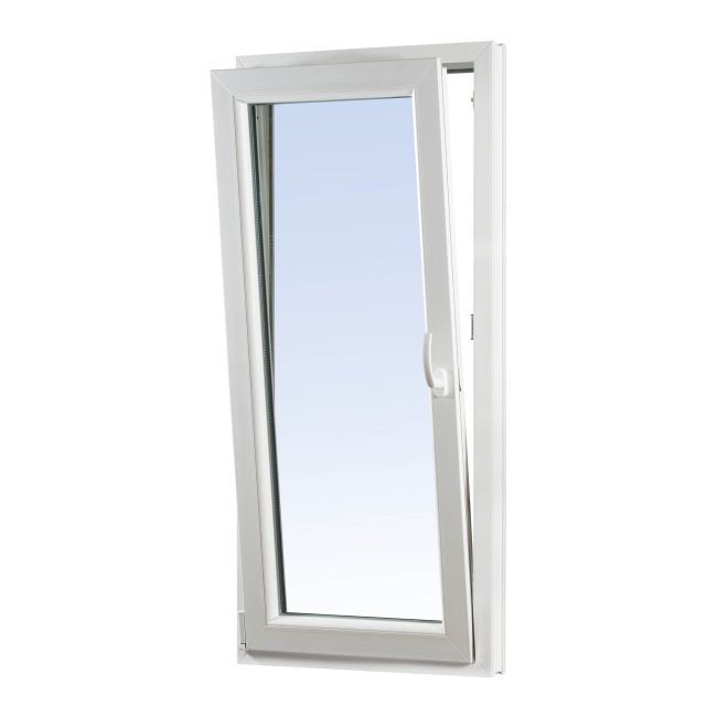 Drzwi balkonowe PCV rozwierno-uchylne dwuszybowe 865 x 2095 mm lewe antracytowe