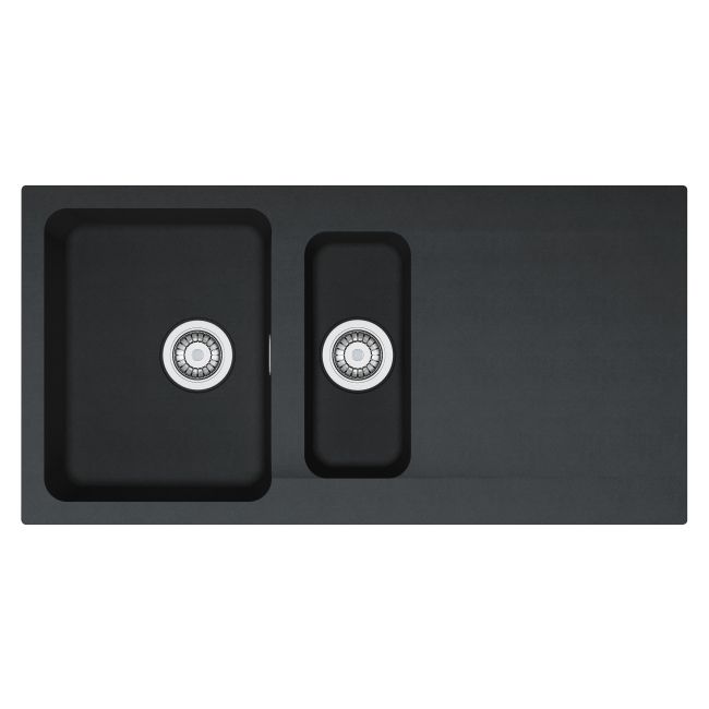 Zlewozmywak Tectonite Franke Orion OID 651 1,5-komorowy z ociekaczem onyx
