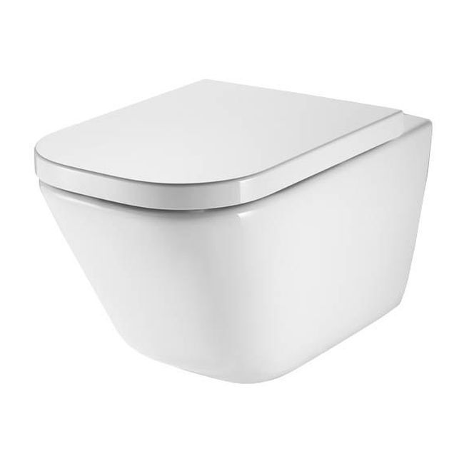 Miska WC wisząca Roca Gap bezkołnierzowa z deską wolnoopadającą z duroplastu