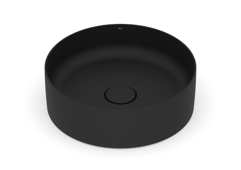 Umywalka ceramiczna nablatowa Roca Terra 39 cm czarny mat
