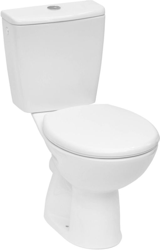 Kompakt WC Roca Brava kołnierzowy z deską wolnoopadającą z PCV poziomy