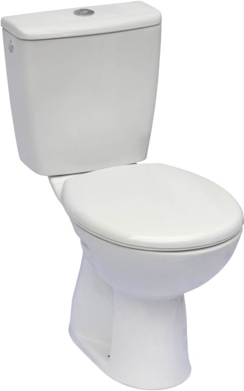Kompakt WC Roca Brava kołnierzowy z deską wolnoopadającą z PCV pionowy