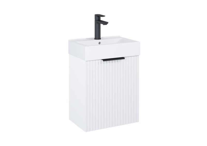 Szafka z umywalką Roca Reef wisząca 45 cm biały mat