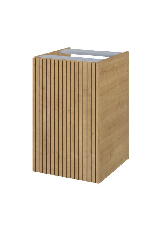 Szafka z koszem na pranie Roca Style 40 cm wisząca dąb hamilton ryflowana