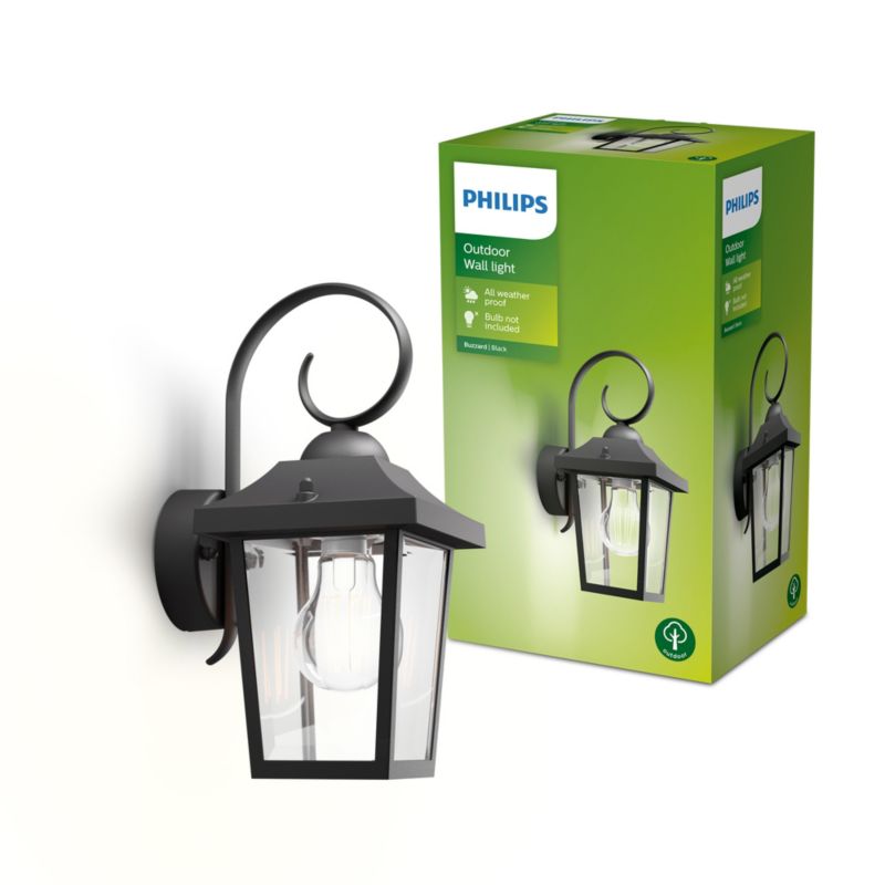 Kinket ogrodowy Philips Buzzard 1 x E27 IP44 czarna