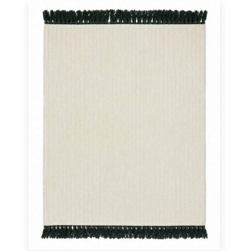 Koc tkany 130 x 170 cm biało-zielony
